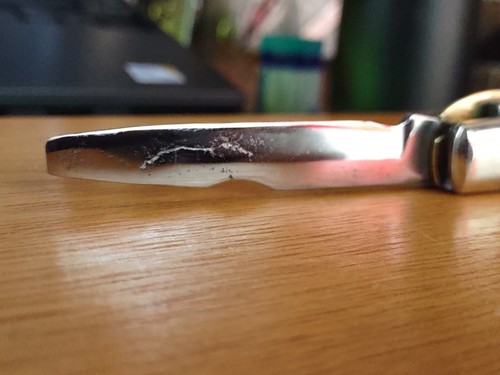 Vintage Camillus two Blade Electrician Pocket Knife w/Bail Brass Liner, New York - Picture 16 of 19