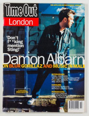 DAMON ALBARN CYBILL SHEPHERD MEL GIBSON Time Out magazine March 2002 JACK DEE UK
