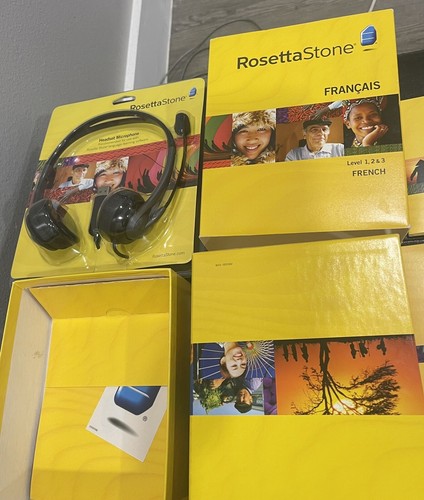 Rosetta Stone French / Francais Levels 1, 2 & 3 With Headset Microphone Sealed - Picture 7 of 10