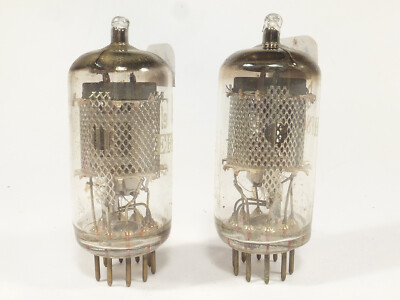 Paire De Tubes Audio EF86 / 6CF8 RT - National - Testés Forts - Même Code 8Y6 L9A3