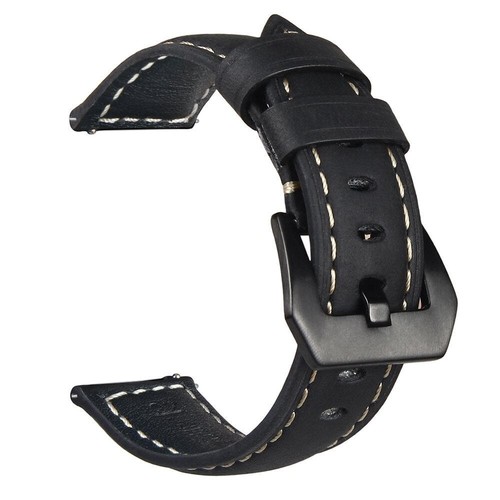 22mm Leather Watch Band Wrist Strap For TicWatch Pro 3 /GTX /S2 /E2 /Pro 2020 - Picture 18 of 74