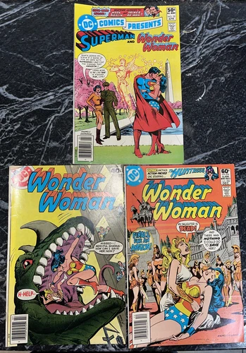 Vintage Wonder Woman Comic #257 & 286. Superman & Wonder Woman Comic # 32