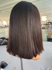 13x6 14inch HD bob colored Wig 180 density 100 Human Hair