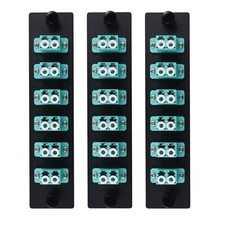 -3pcs 12 Fibers OM3 Multimode Patch Panel with 6 x LC UPC Duplex Fiber Optic ...
