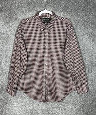 LAUREN Ralph Lauren Classic Fit Non Iron Button Down Shirt Men Size 17 Red Plaid