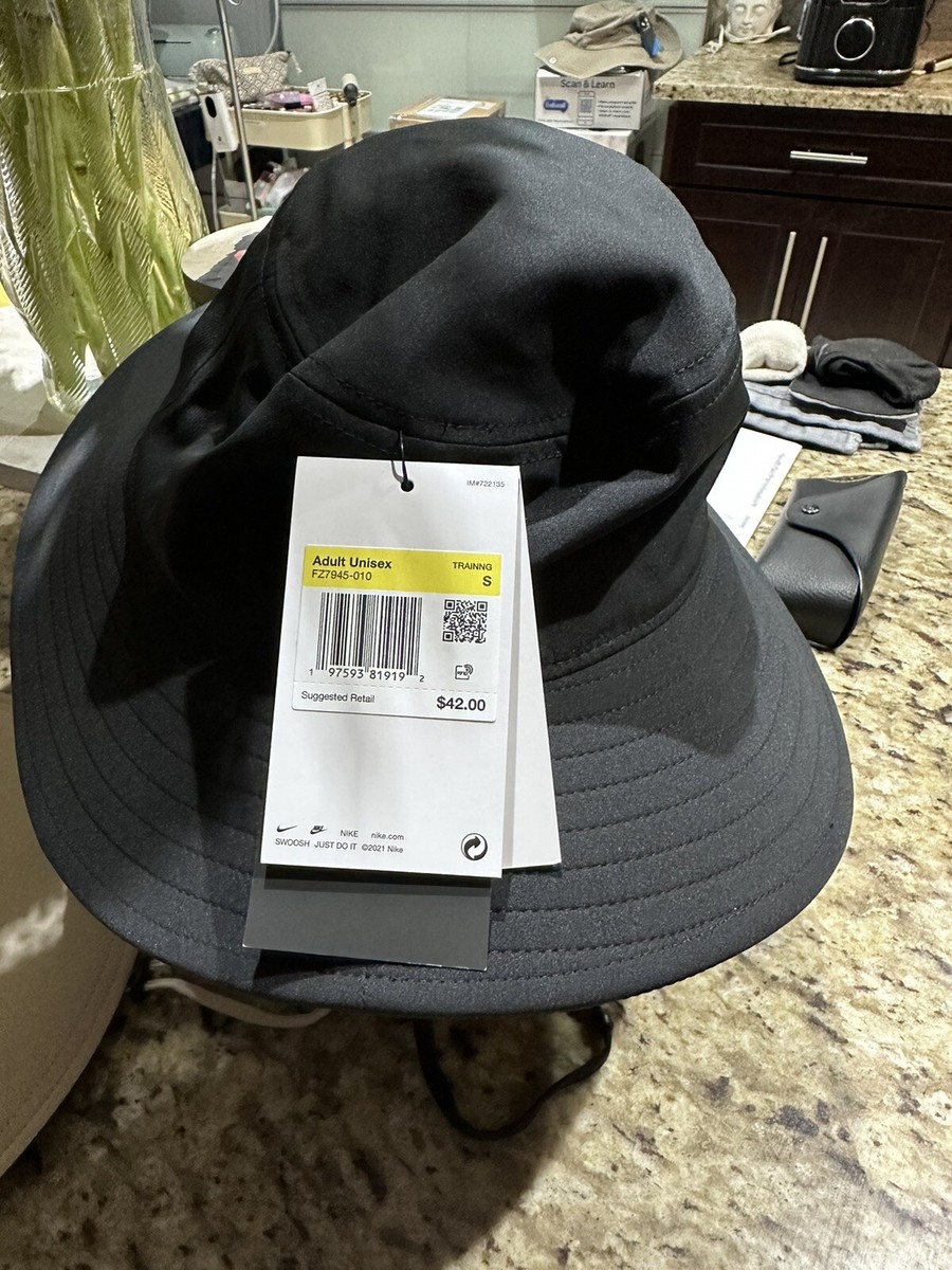 Nike Dri Fit UV Golf Bucket Hat Grey Heather Size SMALL UPF