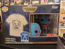 Funko POP-Drax Blacklight T-Shirt Bundle (XL) #1243 - Guardians of the Galaxy