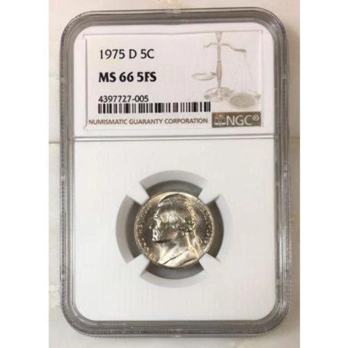 1975 D Jefferson Nickel NGC MS66 5FS ***Rev Tye's Coin Stache*** #7005