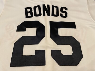 Vintage SF GIANTS #25 BARRY BONDS MAJESTIC ALL SEWN JERSEY NEW Old