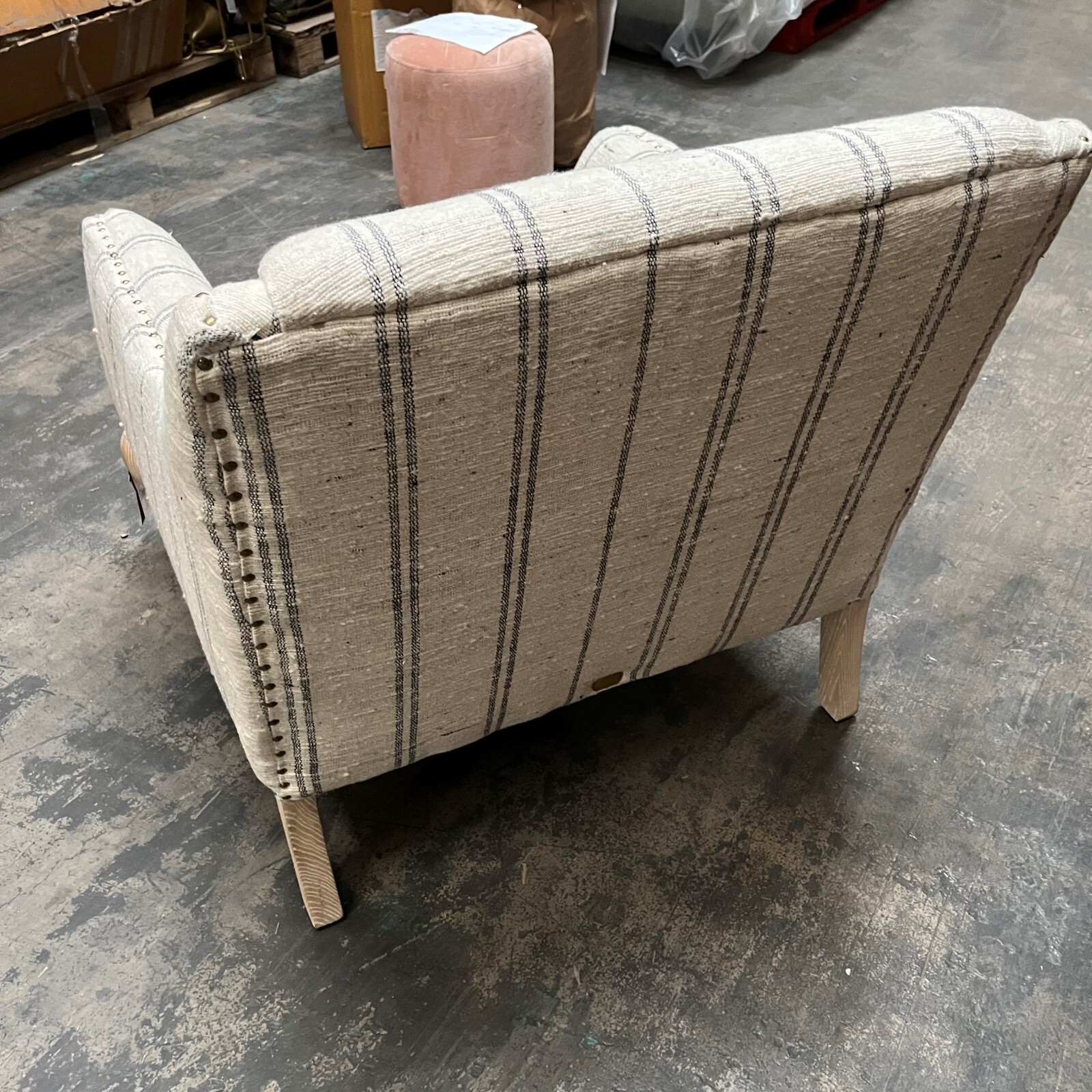 Graham and Green Renée Linen Striped Armchair eBay