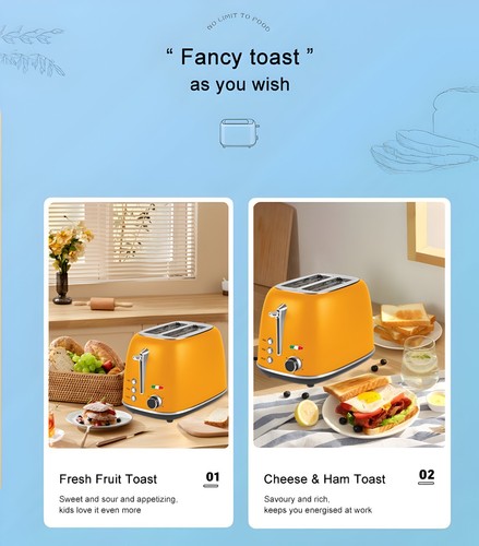 Vintage-Style Electric 2-Slice Toaster – Stainless Steel & Retro Design - Picture 84 of 108