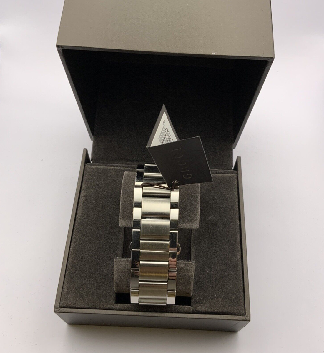 Near MINT GUCCI 7700 Chrono Chronograph Black Dial Quartz Midsize