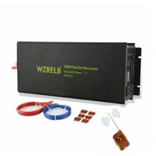 2000W Pure Sine Wave Power Inverter 48V to 110V 220V Solar Home Remote Switch