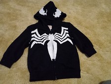 Marvel Spiderman Venom Zip up Jacket Toddler Kids 2T