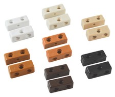 * PACK OF 10 or 20 PLASTIC SCREW-FIXING MODESTY BLOCKS, CHOOSE COLOUR *