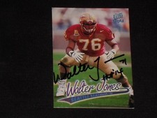HOF WALTER JONES 1997 FLEER ULTRA ROOKIE SIGNED AUTOGRAPHED CARD #186 SEAHAWKS