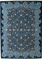 Signierter Perserteppich Kashan Kork 355 x 224 cm Orientteppich Palast