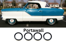 4x Portawalls Black White Wall Tire Insert 13 Rims Sidewall Set 4x Portawalls Black White Wall Tire Insert 13 Rims Sidewall Set