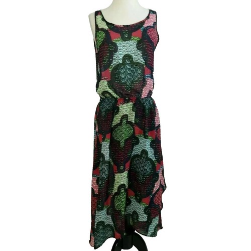 fashion jean dress Pansy Scoop Neck Flounce Hem Maxi Dress Denim