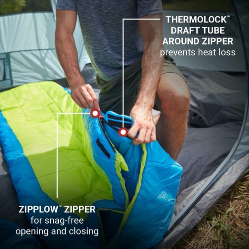 Coleman Kompact Lightweight 25°F Mummy Sleeping Bag Camping Backpacking Adult - Picture 3 of 5