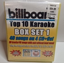 Billboard Top 10 Karaoke 4 Disc CD G Box Set Vol 1 Sealed 40 Songs 80 Tracks A 