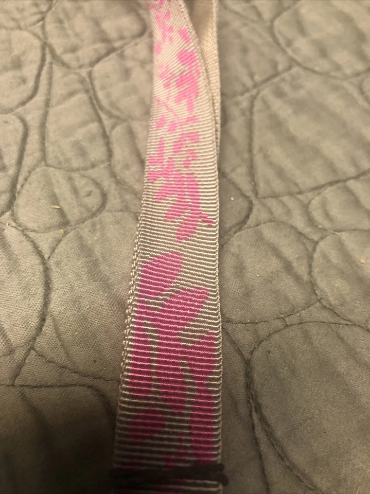 Correa Terreno 4 pies' Gris con Patrón Floral Rosa -3/4" AMPLIO~48"-ENVÍO GRATUITO Foto 3 de 4