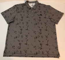 Adidas Men's Ultimate Golf Gray Polo Shirt Camo Golf Course Print UPF 50 - 2XL