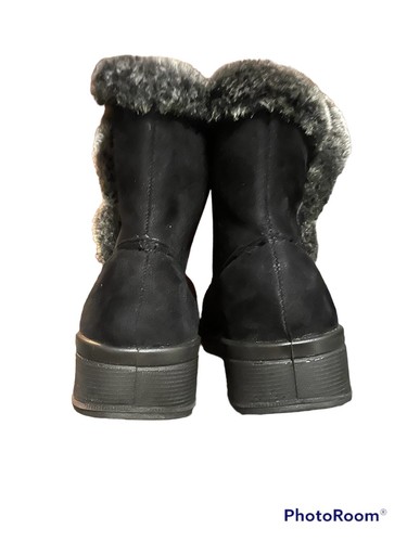 Patrizia By Spring Step Women’s Size 9 Black Fur Winter Boots NWOT - Picture 5 of 7
