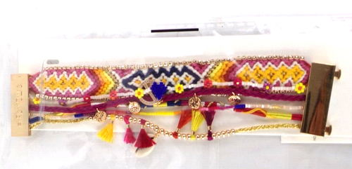Bracelet Manchette Hipanema Rouge/Beige Taille M - Neuf Sans Emballage