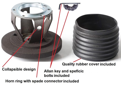 VOLANT DE COURSE EN DAIM 330 MM ET KIT BOSS POUR VW GOLF MK4 MK5 POLO + PLUS - Photo 4 sur 4
