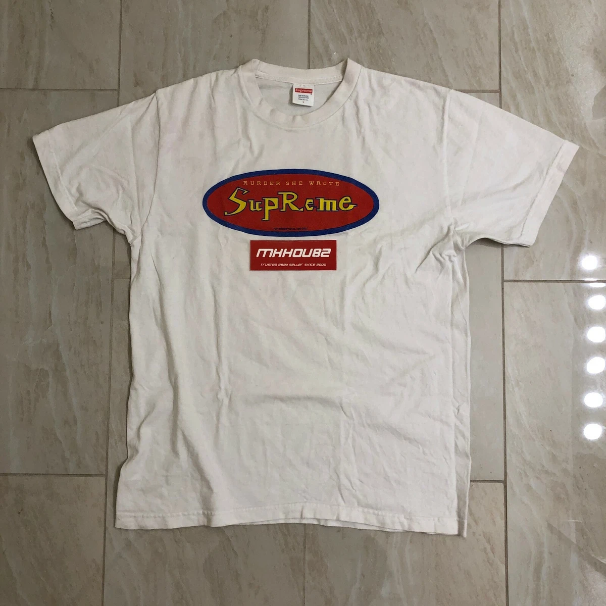 Vintage Supreme Murder She Wrote Tee T-Shirt White Fall Winter 2014 FW14  Size L