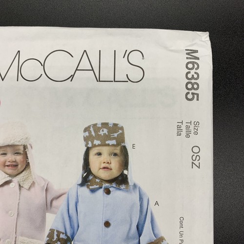 McCalls Sewing Pattern #M6385 Infants Jackets Pants and Hats in All Sizes Uncut - Picture 2 of 3