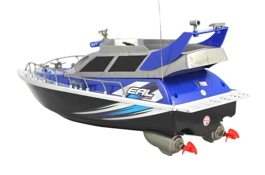 1:20 Police Patrol Cruiser RC Boat Electric Remote Control 4CH RTR Blue  - Image 3 of 4