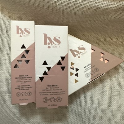 LYS Beauty Set THINK BRIGHT Serum, SECURE SKIN Primer, NO LIMITS Bronzer NIB