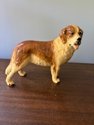 Vintage Mortens Studio 9'' St. Bernard Dog Newfoundland Dog Marked Figurine 1930s