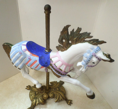 American Carousel by Tobin Fraley Flame Mane White Horse