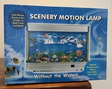 Motion Aquarium Table Lamp Aquatic Ocean In Motion Fish Swim Night Light NIB
