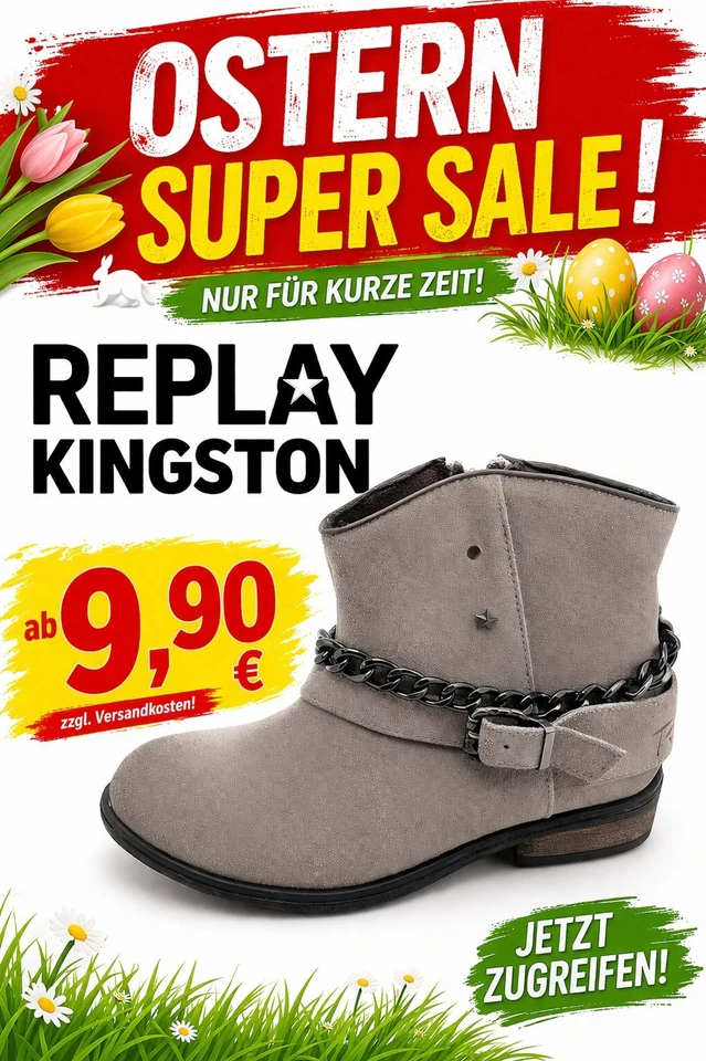 REPLAY Kingston Mädchen Boots Taupe Wildleder NEU ab 9,90 Euro