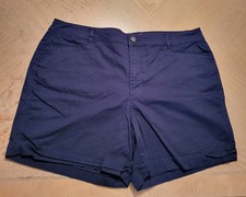 GLORIA VANDERBILT All Around Slimming Effect Cuffed Shorts Women's Size 14 Blue