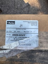 Parker Finite HN8S-6CUY 2NPT Coalescing Filter Enclosure Autodrain & DPG - NEW