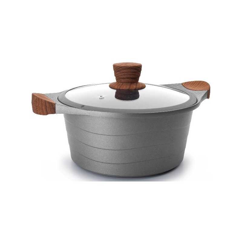 Faitout 24cm Lacor Stilo 27324 marmite en fonte d'aluminium pour cuisson douce