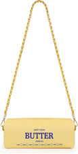 Funny Butter Stick Crossbody Bag - Soft Vegan Leather Purse with Gold Chain