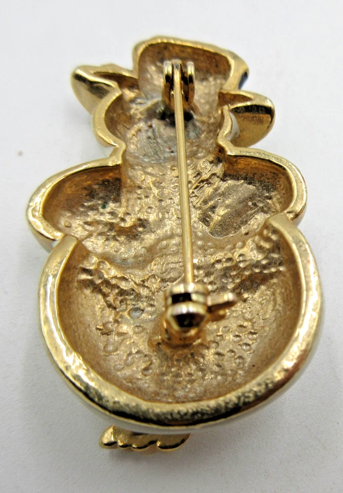 БЕЛЫЙ СНЕГОВИК синий лед ведро прозрачный блестящий Рождество брошь заколка кремовый искусственный жемчуг - Изображение 2 из 3