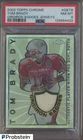 2002 Topps Chrome Gridiron Badges Refractor Tom Brady Pro Bowl Patch /200 PSA 8