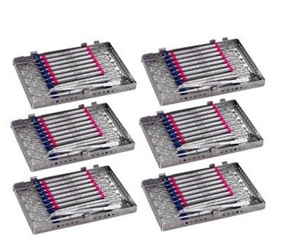 6x Hu Friedy Dental Hygiene Instruments Set of 10 PCS With Sterlization Cassette