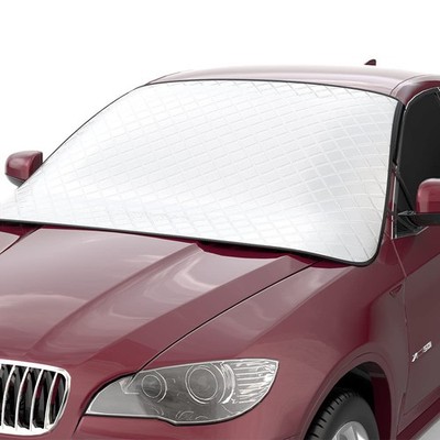 Frontscheibenabdeckung Auto Winter Windschutzscheibenabdeckung mit Magnet Fix...