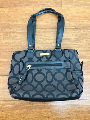 Zara Insulated Cooler Box Lunch Bag Black Gray Geometric