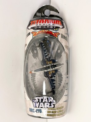 2007 STAR WARS ARC-170 Tigershark (Hunt for Grievous) Titanium Die Cast MOC NEW