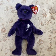 Ty Beanie Babies Princess Diana Bear 1997 Purple Memorial Plush with Tags