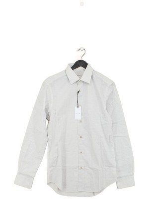 Paul Smith Herren Hemd Kragen: 15 in weiß 100% Baumwolle Basic neu mit Etikett